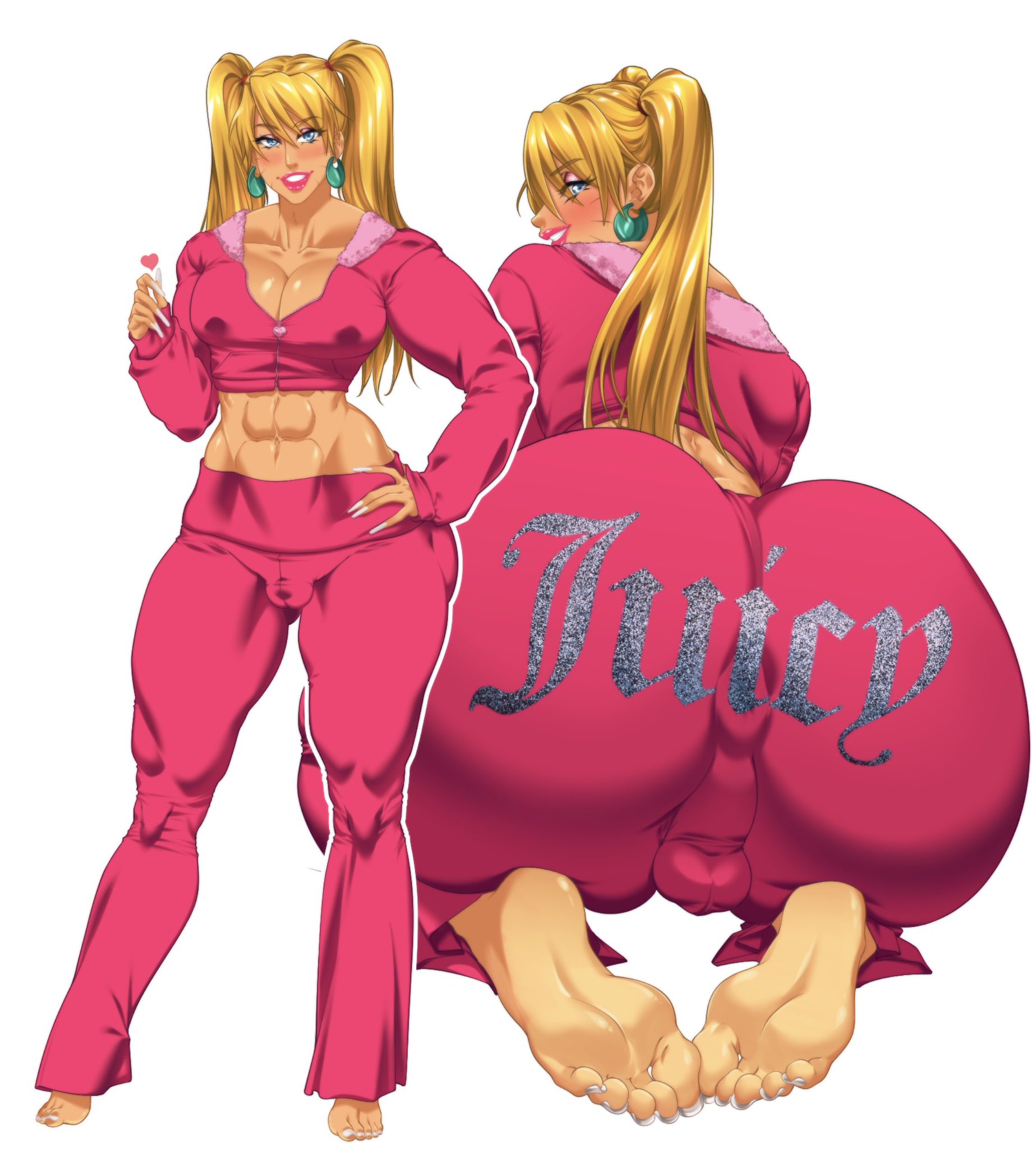 1futa, abs, anus, balls, big ass, blush, breasts, dark skin, futa, futanari, long nails, makeup, medium breasts, naruko, naruto, naruto (series), pigtails, suiren ciao, testicles, tied hair, tiny penis, uzumaki naruto