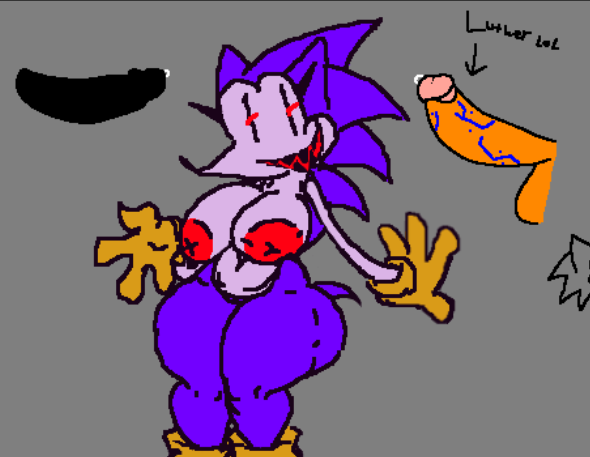 1girls 2boys anthro big_breasts big_hips big_penis breasts female_anthro gloves hedgehog hedgehog_girl hedgehog_humanoid hips luther_(needlemouse) male/female male_anthro male_anthro/female_anthro needlemouse_(character) needlemouse_(series) nipples penis purple_fur red_sclera sarah_henderson_(needlemouse) sharp_teeth shoes thick_thighs thighs yellow_gloves