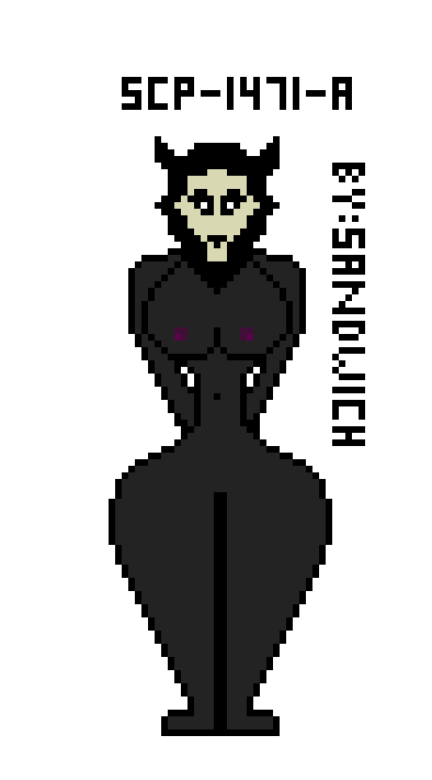 black_fur female hands_behind_back huge_ass huge_breasts pixel_art scp-1471 scp-1471-a scp_foundation solo thick_thighs white_background wide_hips women