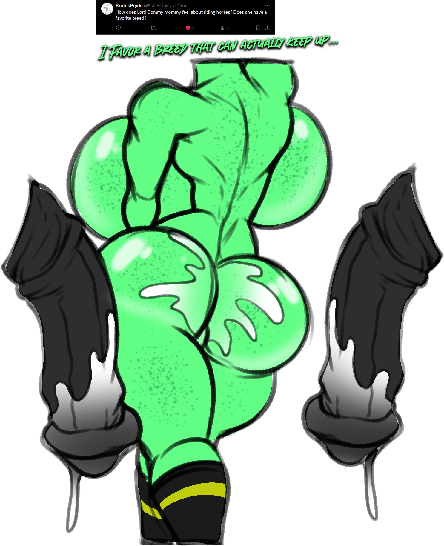 after sex, alien, ass, bestiality, breasts, english text, faceless male, female, horsecock, huge ass, huge breasts, huge cock, hyper penis, lord dominator, male, massive breasts, morningstarlewds, penis, wander over yonder