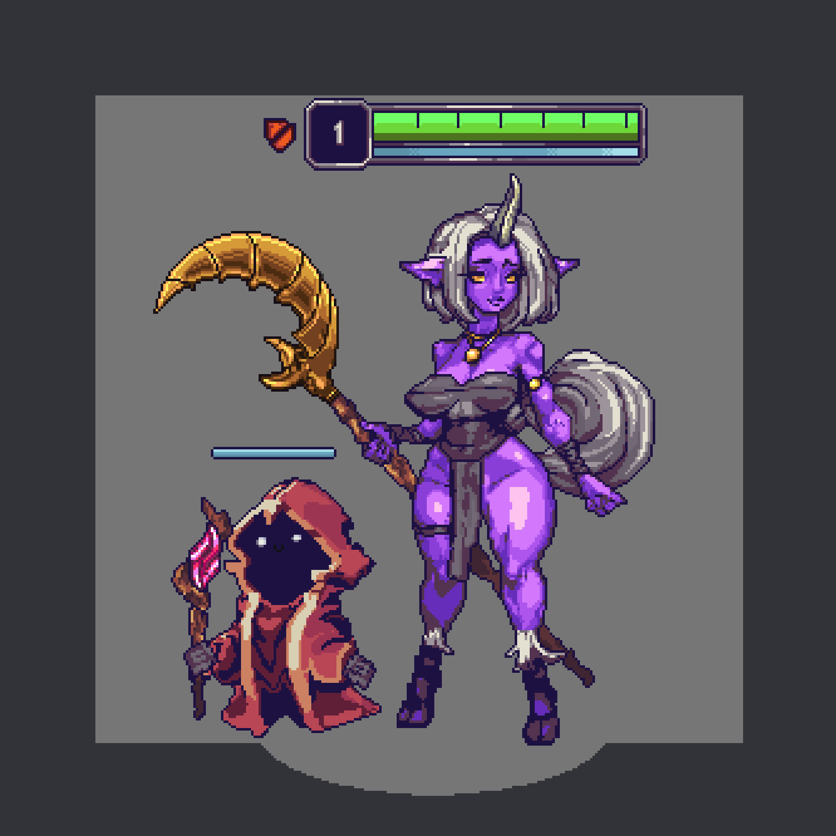 celestial_(league_of_legends) girl league_of_legends minion_(league_of_legends) pixel_art riot_games sasha_miu soraka