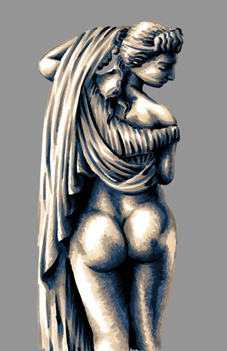 1girls ancient_greece ancient_rome aphrodite aphrodite_(greek_mythology) ass back_view big_ass big_butt blonde_hair blue_eyes butt closed_eyes female female_focus female_only goddess greek_mythology mythology nude nude_female pubic_hair roman_mythology tagme venus