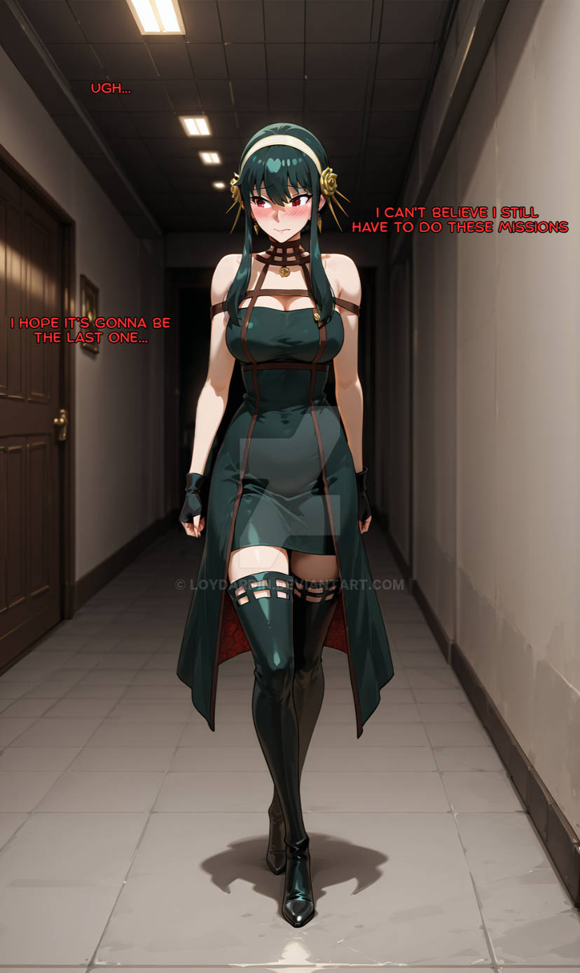 ai_generated assassin black_hair indoors milf red_eyes spy_x_family thorn_princess yor_briar