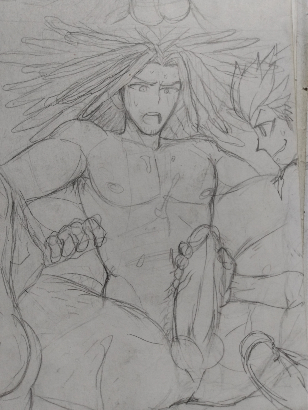 armpit_hair big_penis burankoprn danganronpa danganronpa:_trigger_happy_havoc gay hagakure_yasuhiro handjob holding_penis jacking_off jacking_off_another jacking_off_partner jerking jerking_off jerking_off_another jerkingoff jerkingoff_another kuwata_leon male male/male male_focus male_only naked naked_male nipples nude nude_male penis sketch yaoi