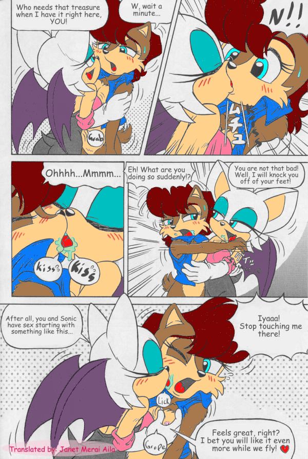 bat breast_grab breasts dialogue female fondling force forced forced_kiss forced_yuri furry heart kissing licking nipple nipples rodent rouge_the_bat sally_acorn sega sonic_(series) squirrel tongue yuri