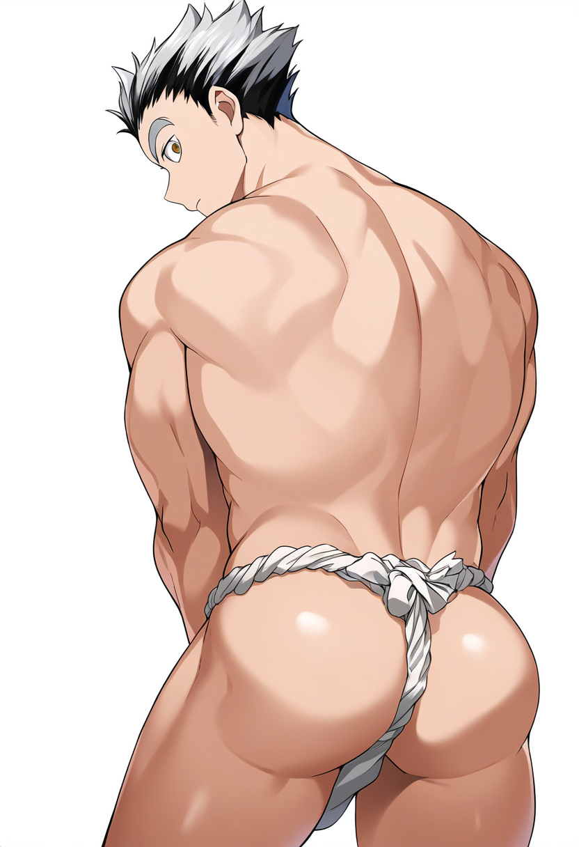 ai_generated akira_(pixiv63815367) bokuto_koutarou fundoshi gay haikyuu!! tagme yaoi