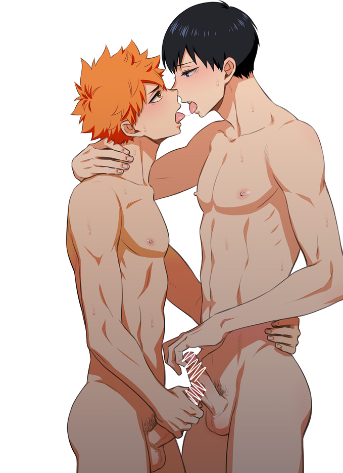 gay haikyuu!! pixiv22184 shoyo_hinata skinny tagme tobio_kageyama young