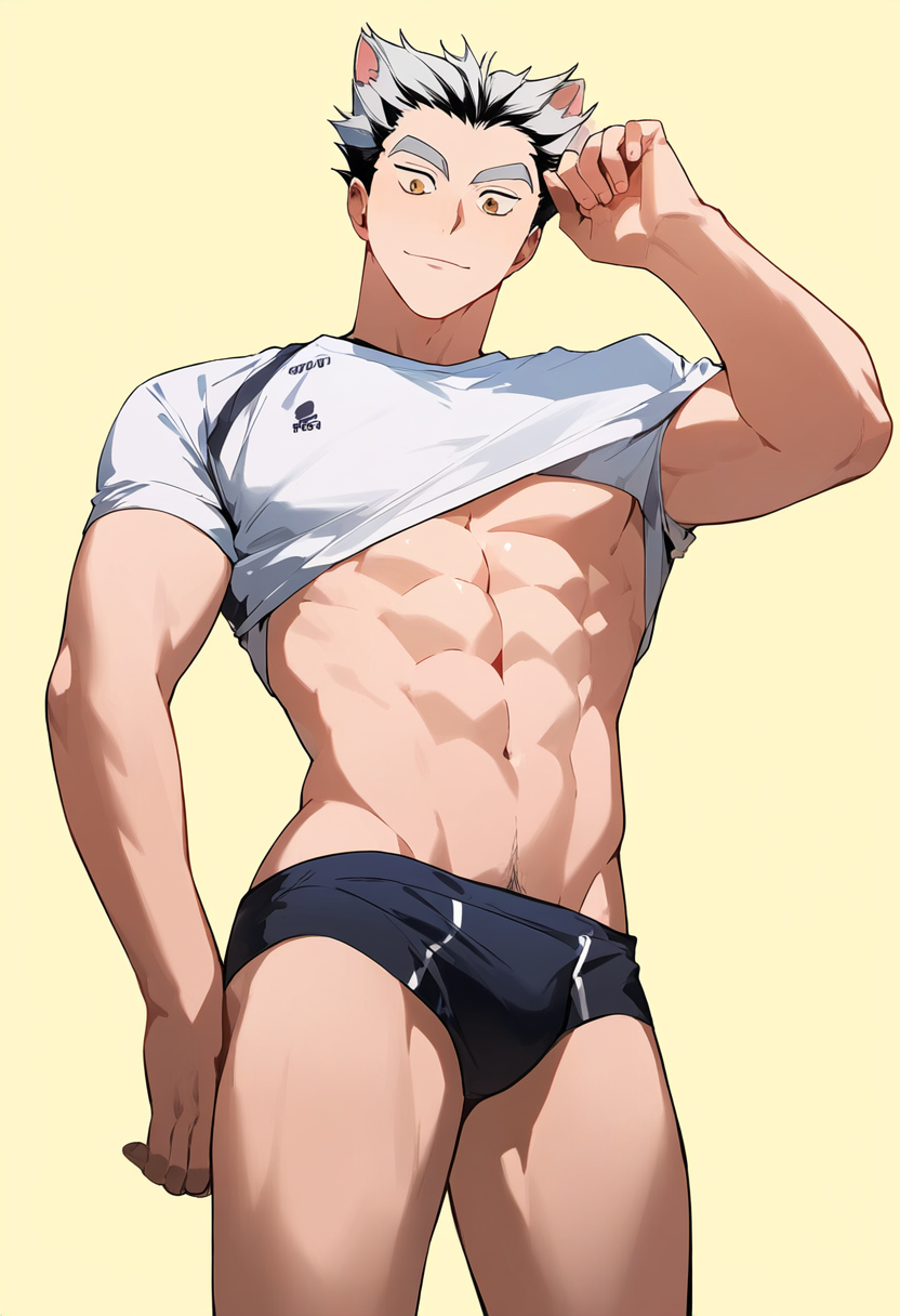 ai_generated akira_(pixiv63815367) bokuto_koutarou gay haikyuu!! tagme yaoi