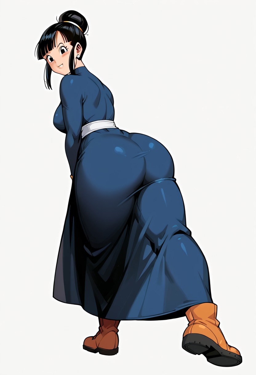 ai_generated chichi dragon_ball dragon_ball_z hi_res high_boots long_dress solo_female tagme