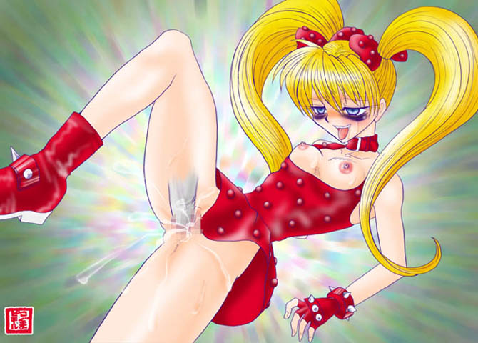 1girls blonde_hair blue_eyes blush boots breasts capcom censored collar cum cum_inside effie_(street_fighter) erect_nipples female gloves koguma_pierre no_panties sex skirt skirt_lift spikes straight_hair street_fighter tied_hair tongue twintails vaginal_penetration