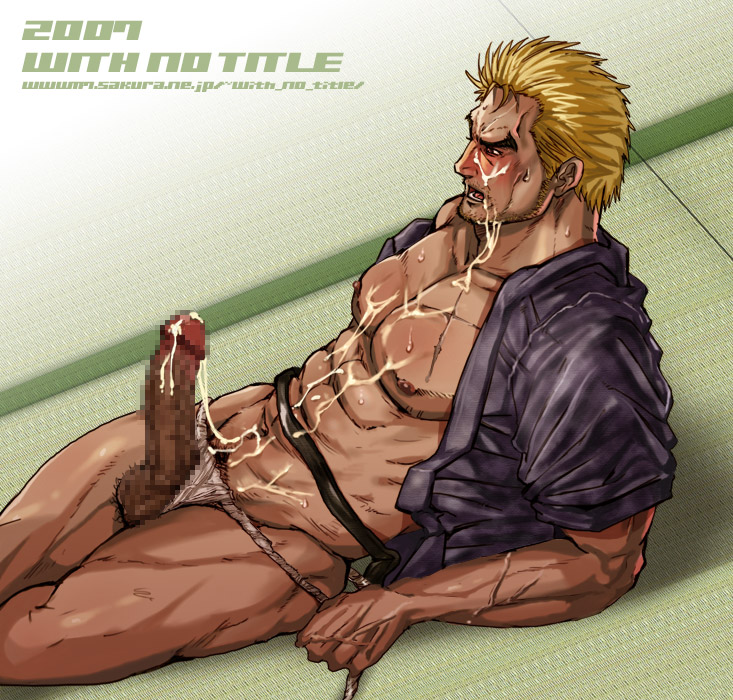 art_of_fighting human king_of_fighters male male_only mr_karate muscle penis ryo_sakazaki ryuuko_no_ken snk solo with_no_title