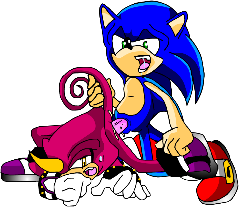 anal anal_sex anthro blue_hair chameleon chaotix cum cum_in_ass cum_inside espio_the_chameleon from_behind green_eyes hair hedgehog horn interspecies lizard male male_only multiple_males nude open_mouth penetration penis plain_background raised_tail scalie sega sex sonic_(series) sonic_the_hedgehog tail_grab tongue yaoi young