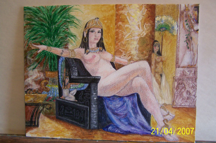 1girls ancient_egypt ancient_middle_east artistic_nude casual_nudity cleopatra egyptian egyptian_female egyptian_headdress female history light-skinned_female light_skin middle_eastern middle_eastern_female nonsexual_nudity nude painting_(artwork) pharaoh photo_(medium) solo tagme traditional_clothes