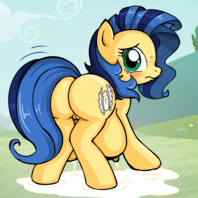 ass big_breasts blush breasts crotchboob crotchboobs crotchboobs_visible_through_thighs equine horse huge_crotchboobs milky_way_(character) milky_way_(mlp) milky_way_(oc) my_little_pony non-human_areolae pony pussy