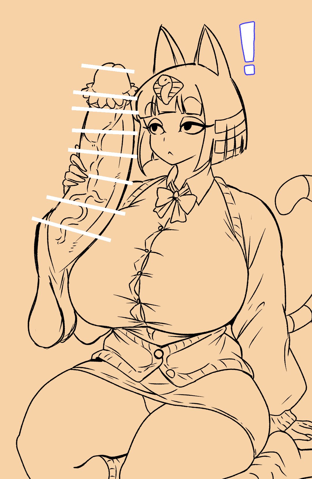 1girls, animal crossing, ankha, breasts, cock, female, huge breasts, male, monochrome, mumutamu0326, penis, tagme