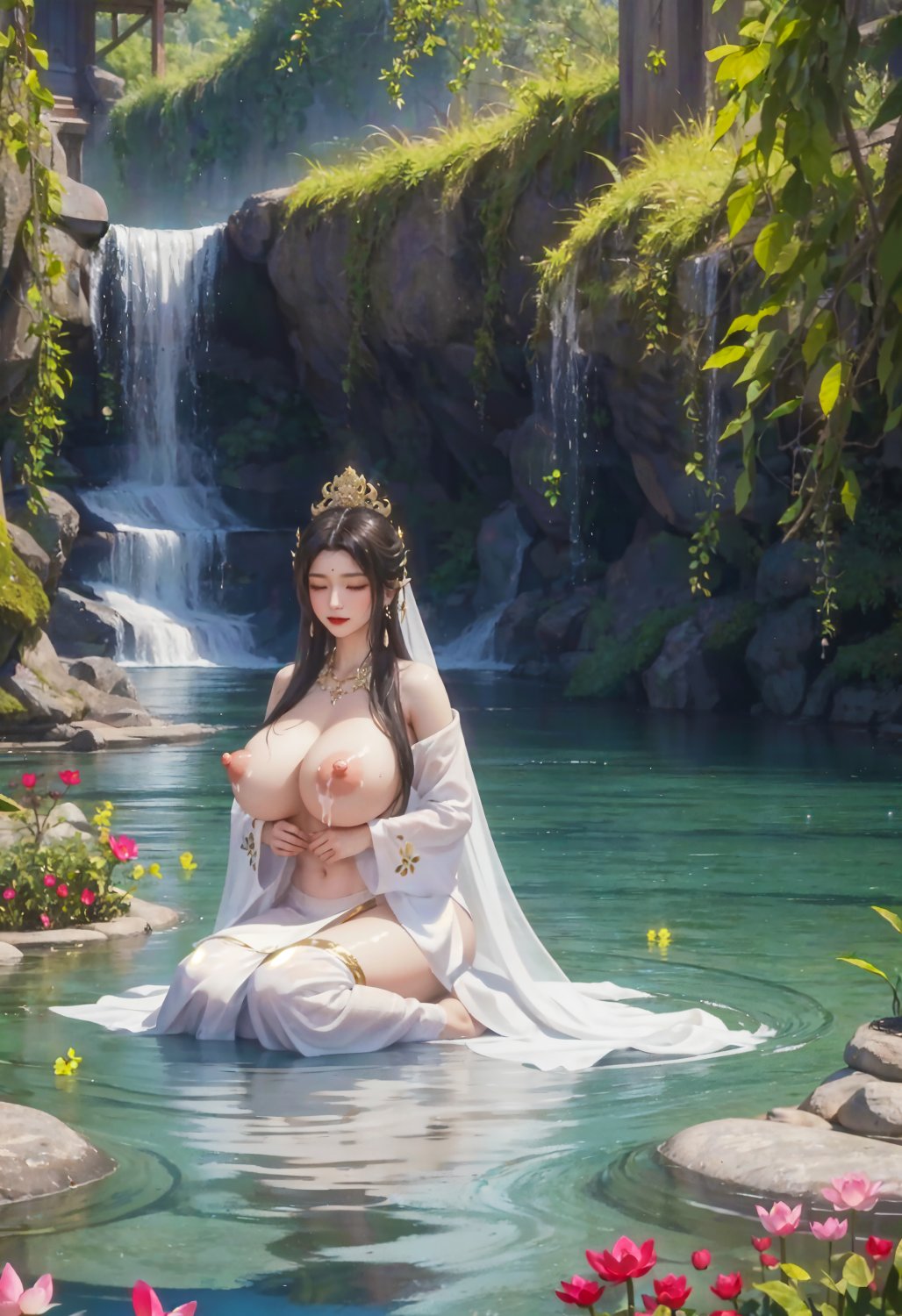 ai_generated artistic asian avalokitesvara bare_body bare_skin bodhisattva breasts buddhism buddhist close-up_pussy curvy detailed_breasts detailed_buttocks detailed_nipples detailed_pussy detailed_vulva detailed_yoni devotional divine eastern ethereal feminine full_buttocks full_nudity graceful guan_yin guanyin holy implied_sex large_breasts large_buttocks long_hair nude pussy pussy_juice quan_yin religious religious_eroticism reverence sacred serene spiritual spiritualism