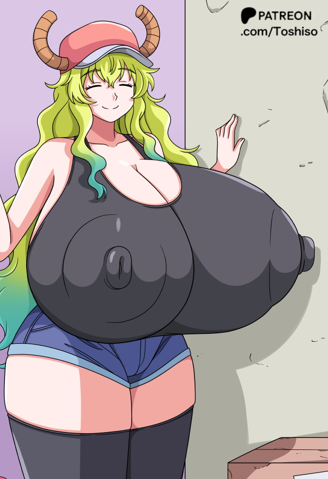 big_breasts big_breasts breasts breasts cleavage giant_breasts giant_tits gigantic_breasts gigantic_tits huge_breasts huge_breasts jean_shorts large_breasts large_tits lucoa lucoa_(maidragon) massive_breasts massive_tits miss_kobayashi's_dragon_maid quetzalcoatl_(dragon_maid) tagme toshiso