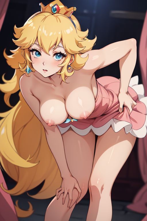 ai_generated large_breasts mario_(series) mario_tennis nintendo peach princess princess_peach royalty