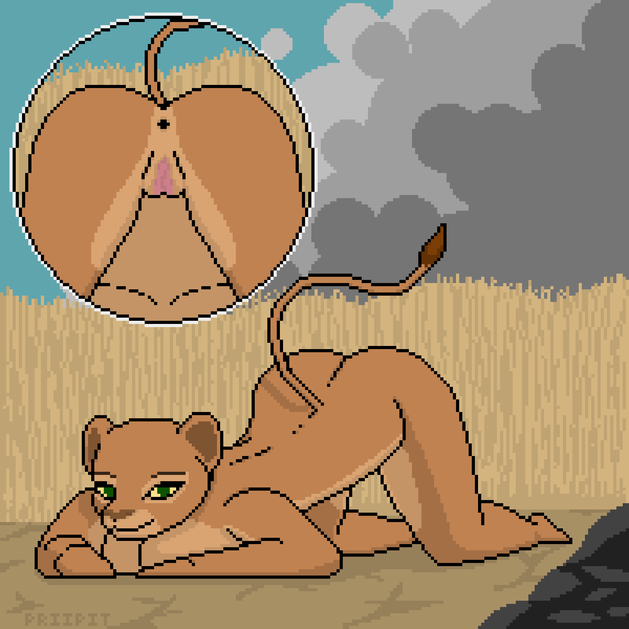 anthro anus ass ass_up breasts disney ears_up felid female genital_focus genitals hi_res lion mammal nala nala_(the_lion_king) pantherine priipit pussy solo tail tail_tuft the_lion_king thick_thighs tuft