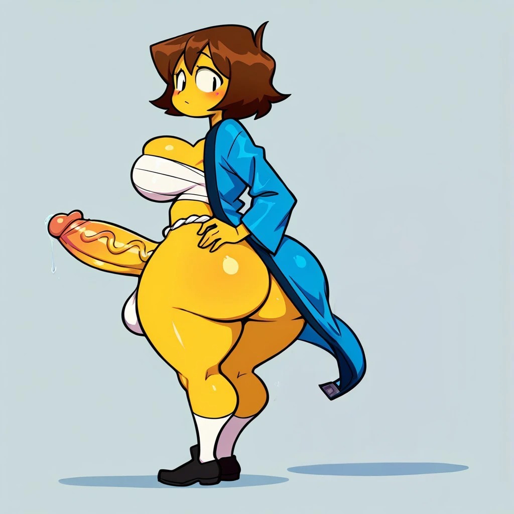 1futa ai_generated ass big_ass big_breasts big_butt breasts erection frisk fundoshi fundoshi_futanari fundoshilover101 futanari happi_(clothing) huge_ass huge_butt loincloth sarashi undertale valbun_style