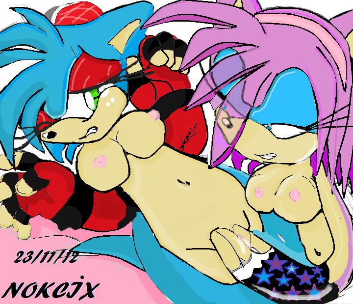 auntymoira becky becky_the_hedgehog female hedgehog kissing nokcix purity_the_hedgehog sega sonic_(series) yuri