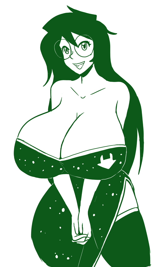 cleavage dress homestuck huge_breasts jade_harley mindwipe solo solo_focus