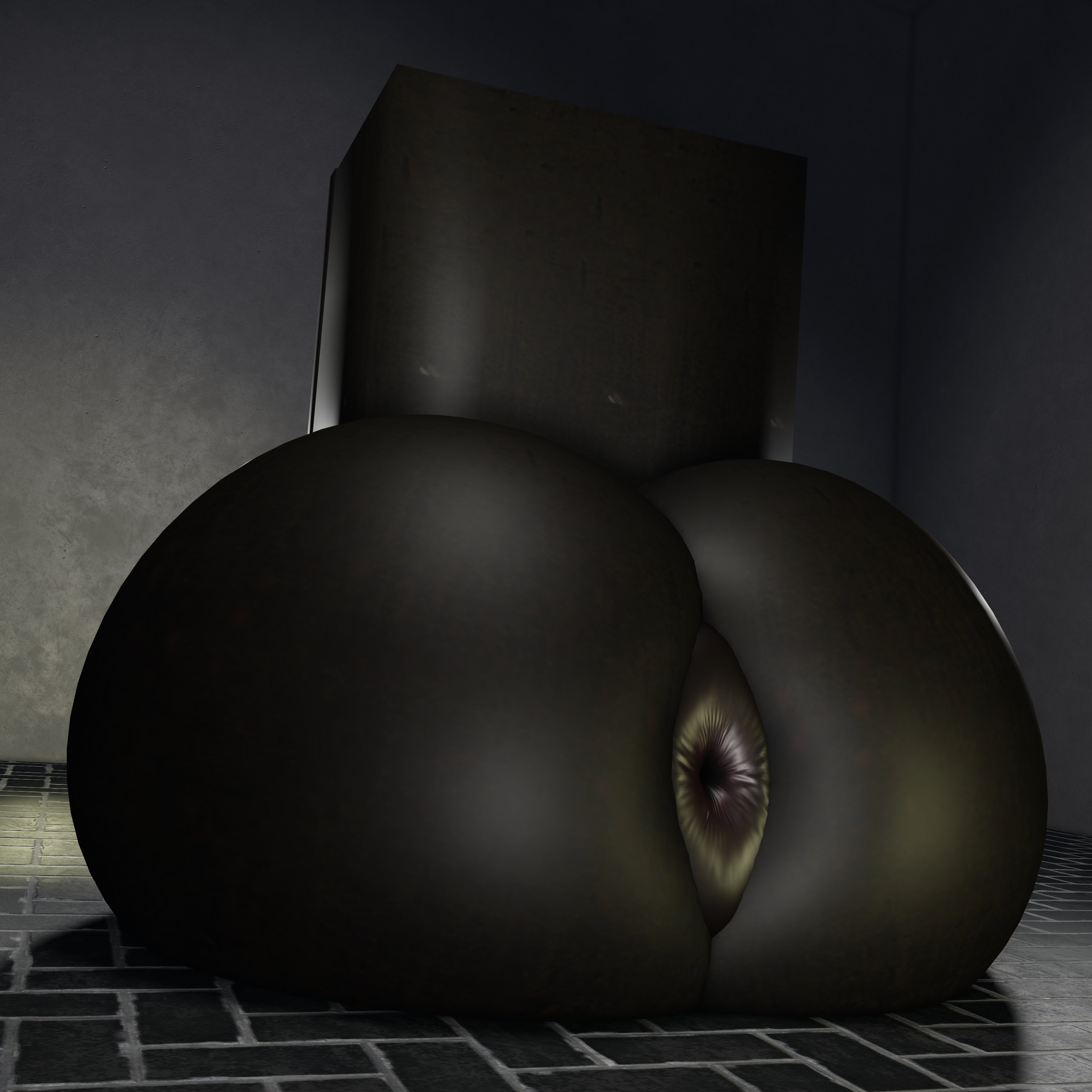 ass, ass focus, big ass, big butt, big penis, black body, black skin, boy, cock, dick, male only, muitetul, outside, penis, roblox, vending machine