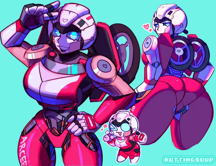 1girls, alien, alien girl, arcee, arcee (rotb), big ass, big breasts, blue eyes, chibi, cute, female, from behind, heart symbol, huge ass, looking back, robot, robot girl, rottingsoup, rottingsoup (artist), solo, tagme, thick thighs, transformers, transformers rise of the beasts