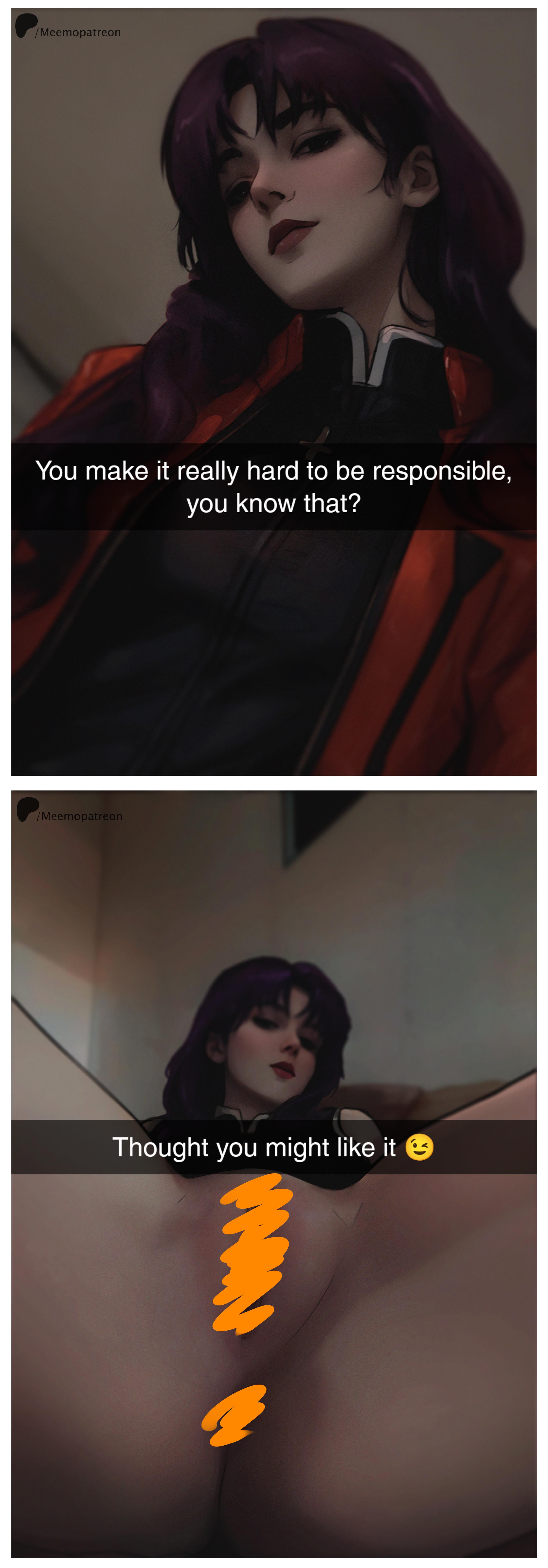 anus, anus peek, ass, blush, butt crack, caption, censored, cheeks, emoji, female, female focus, female only, fully clothed, katsuragi misato, kinky, leather clothing, leather jacket, legs, legs apart, legs spread, legs up, long hair, meemo.psd, message, milf, misato katsuragi, mommy, neon genesis evangelion, neopn genesis evangelion, nudes, older female, patreon username, phone, photo, purple hair, pussy, pussy peek, seductive, seductive look, seductive smile, selfie, sexting, snapchat, text, undressing, vagina, voluptuous, voluptuous female