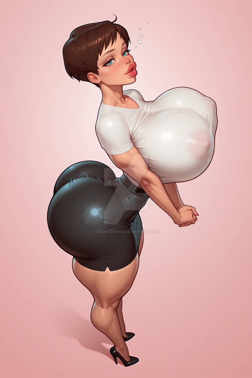 1female, 1girl, 1girls, ai generated, bimbo, bimbo lips, breasts, deviantart watermark, female, female only, huge ass, huge breasts, roxanne ritchi, see-through shirt, solo, solo female, urumcevarts