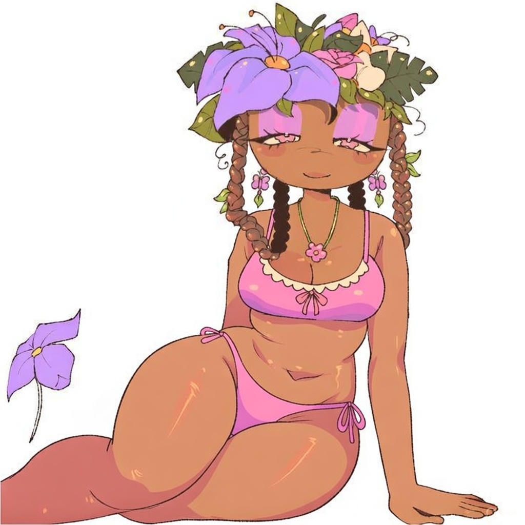 ai generated, bassie (dandy's world), dandy's world, dandys world, female, female only, sexy pose, solo, tagme