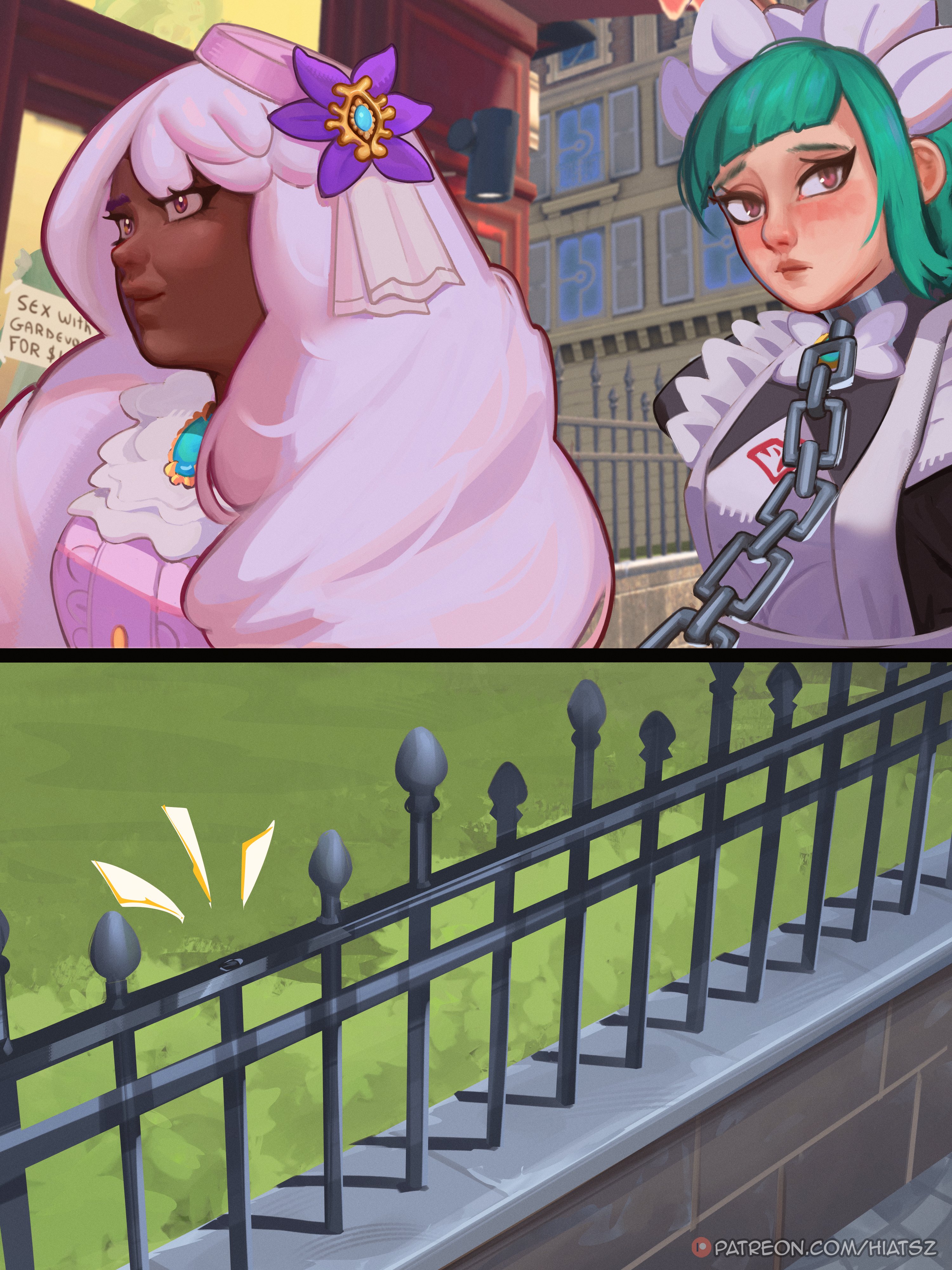 2girls, dominant female, dommy mommy, femdom, femsub, game freak, harujio (pokemon), hiatsz, implied penetration, implied sex, jacinthe (pokemon), leash, leash and collar, leash pull, leashed collar, lebanne (pokemon), lesbian couple, nintendo, part 1, pokemon, pokemon legends: z-a, yukari (pokemon), yuri