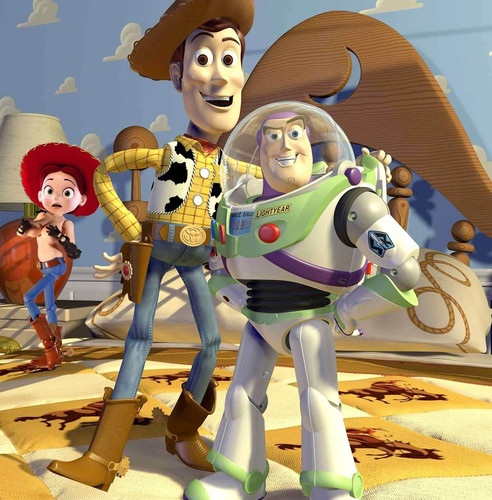 buzz_lightyear covered_breasts disney edit edited edited_image jessie_(toy_story) male_focus pixar tagme topless topless_female toy_story woody_pride