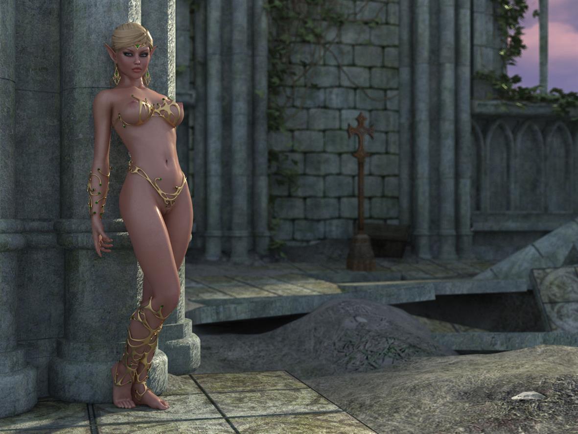 3d elf fantasy female female_only hitmanx3z nipples rapefield solo syndori tagme