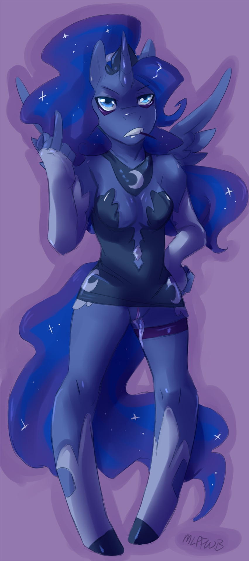 anthro anthrofied breasts equine female friendship_is_magic horse looking_at_viewer mlpfwb my_little_pony pony princess_luna_(mlp) pussy solo