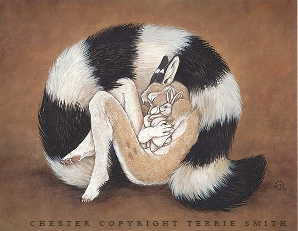 anthro chester_ringtail_magreer dark_natasha fluffy_tail fur furry male male_only mr._boofur nude ringtail side_view sleeping solo terrie_smith