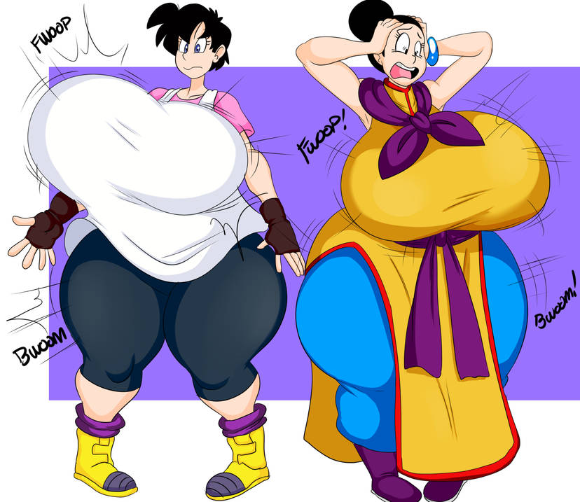 big_breasts bimbo bimbofication chichi denizen1414 dragon_ball dragon_ball_super dragon_ball_z fat_ass hourglass_expansion hourglass_figure milf teenager videl