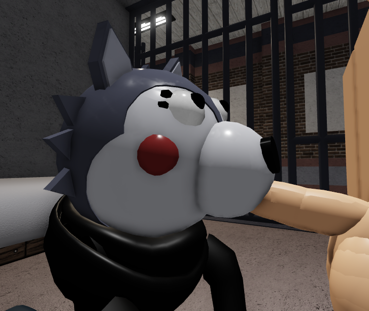 1boy 1girls 3d artist_request blowjob female furry jail_cell looking_up_at_partner penis piggy_(game) prison_cell roblox roblox_game sucking_penis willow_(piggy) wolf wolf_ears wolf_girl wolf_humanoid