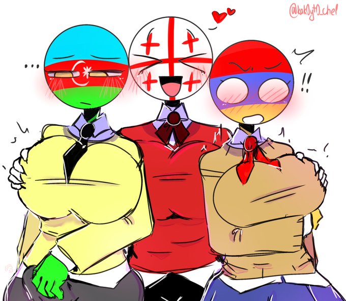 !! >_< … 1futa 2girls amogus amogus_reference armenia_(countryhumans) artist_name artist_signature azerbaijan_(countryhumans) big_ass big_breasts big_butt blush breasts clothed clothing countryhumans countryhumans_girl erection erection_under_clothes female fully_clothed futanari georgia_(countryhumans) grabbing_breasts green_body groping groping_breasts groping_from_behind heart hearts humanoid kak0yt0_chel penis_under_clothes penis_under_dress penis_under_skirt ribbon school_uniform schoolgirl standing tie white_body yellow_body yellow_eyes