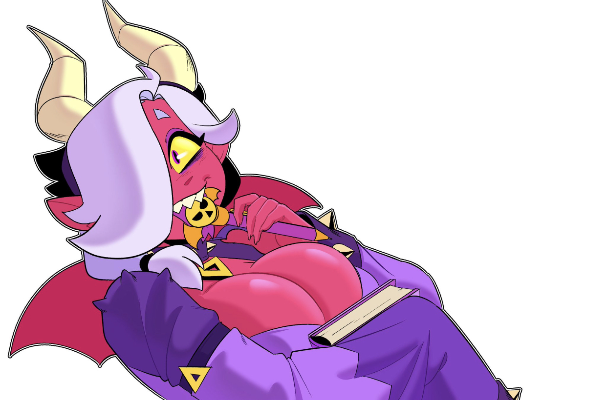 brawl stars, colette (brawl stars), demon, elpiromanias, female, pink skin, tagme, trixie colette (brawl stars)