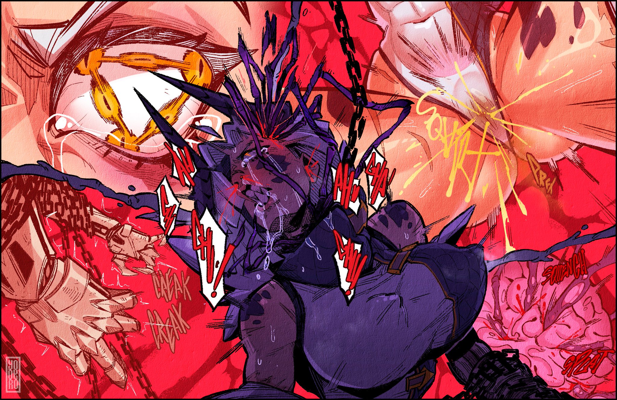 big breasts, breasts, dragonborn (dnd), dripping pussy, drooling, dungeons and dragons, exhibitionism, female, massive breasts, mind break, mouth focus, nude, on floor, open mouth, peeing, peeing self, piss puddle, pussy, pussy focus, tagme, urine, wet, yoyoro