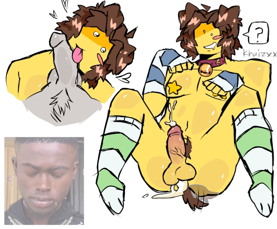2boys, after sex, alexei tarasov, artist name, balls, blood debt, clueless, collar, cum, drooling, erect penis, fluffy hair, happy trail, khaizxx, leaking cum, licking penis, male, male only, meme in the background, penis, puppyplay, roblox, roblox game, robloxian, self upload, spoken question mark, tagme, wagging tail