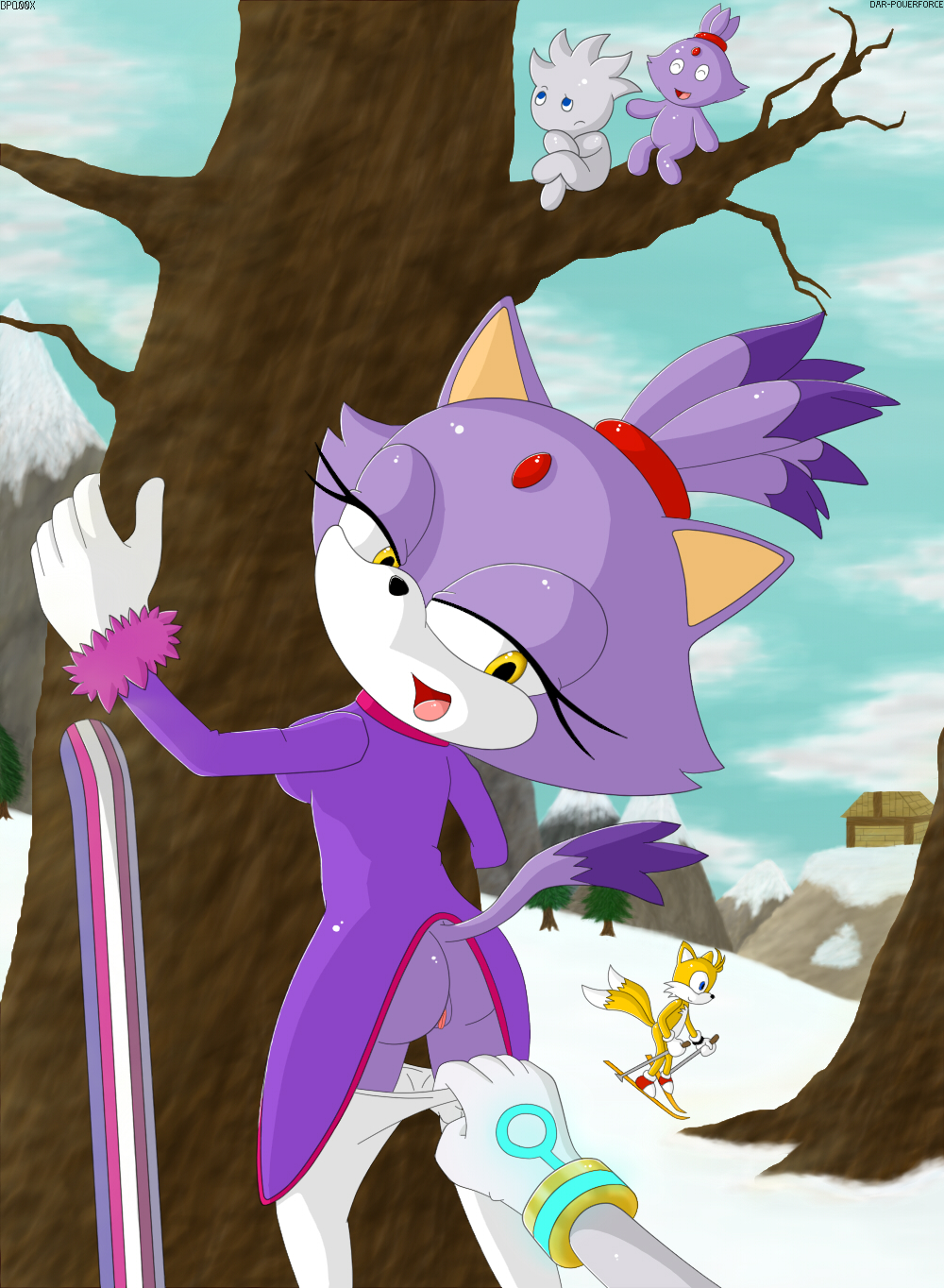 against_wall amber_eyes anthro ass blaze_the_cat blue_eyes canine cat feline female fox fur furry gloves hedgehog male mammal pants_down pants_pulled_down pantsing ponytail presenting presenting_hindquarters purple_body purple_fur pussy sega silver_the_hedgehog ski snow sonic_(series) straight tails tails_the_fox tied_hair tree video_games white_fur winter wood yellow_eyes