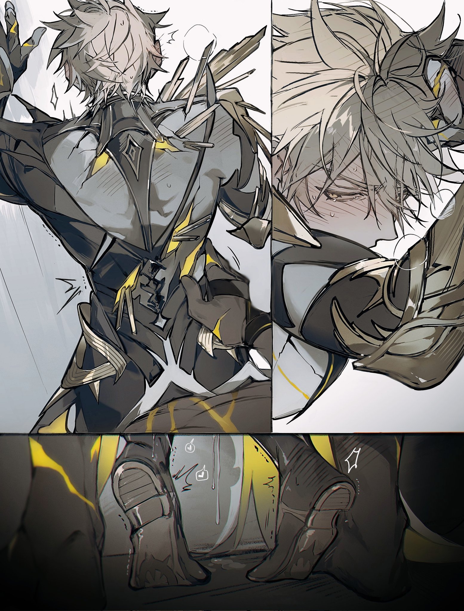 2boys, gay, honkai (series), honkai: star rail, khaslana (honkai: star rail), male, male only, nanook (honkai: star rail), phainon (honkai: star rail), yaoi