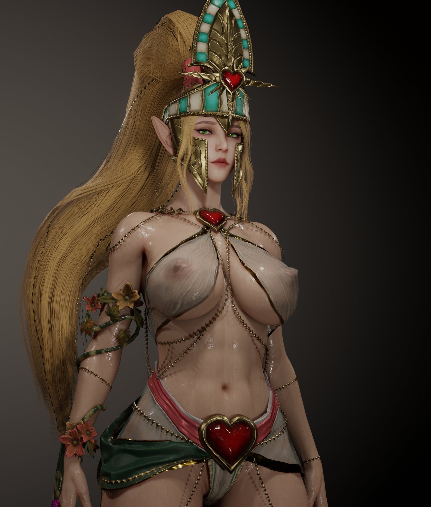 1girls, alarielle the radiant, cleavage, female, female only, high elf, revealing clothes, skimpy clothes, soboro, tagme, warhammer (franchise), warhammer fantasy