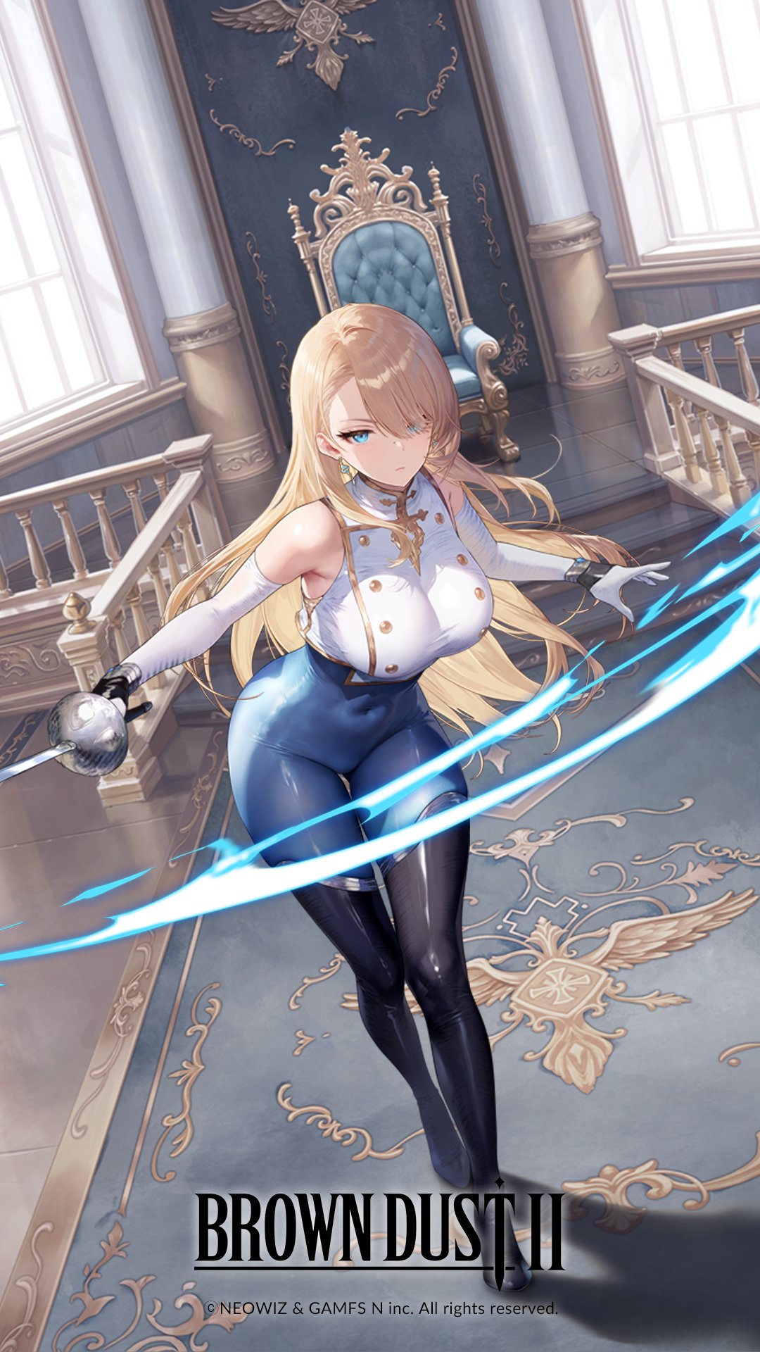 ai assisted, brown dust (series), brown dust 2, curvy figure, official art, wilhelmina (brown dust)