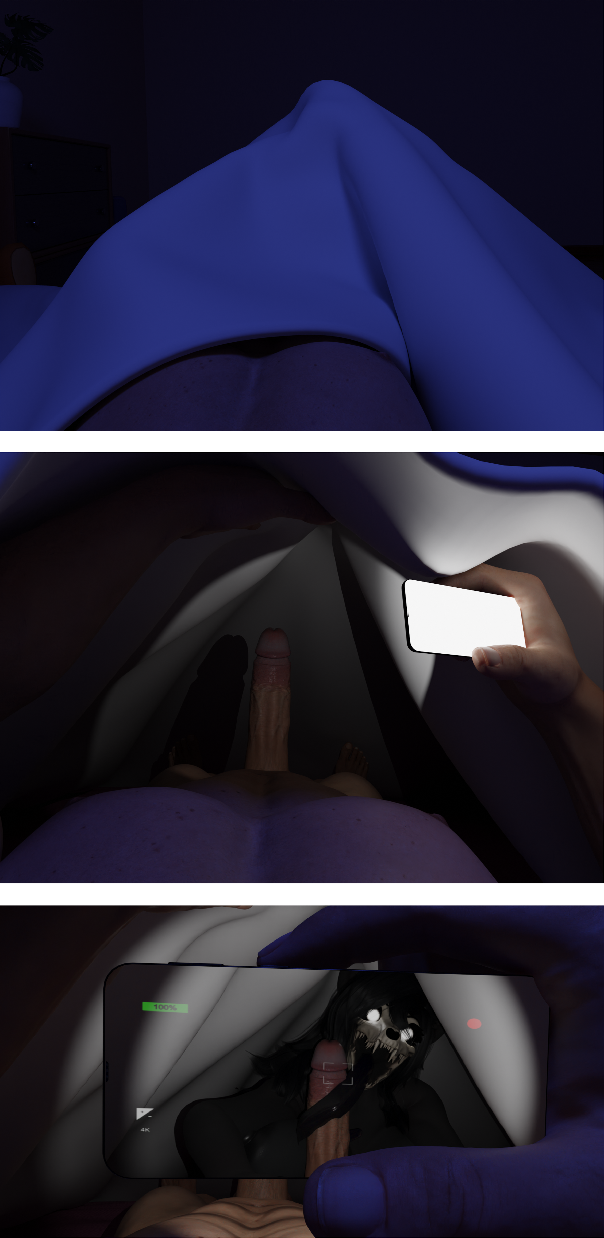 3d, 3d (artwork), 5 fingers, anthro, anthro on human, big breasts, black body, black hair, blender, bone, breasts, female, female focus, foreskin, fur, furry, glowing eyes, hair, human, human on anthro, humanoid, humanoid genitalia, humanoid penis, kito0g, looking at viewer, mal0, male, male/female, malo, monster, monster girl, penis, phone, scp foundation, scp-1471, scp-1471-a, scp-1471-a (scrag), scrag boy (model), thick, tongue, tongue out, tonguejob, uncircumcised, uncircumcised penis, white eyes