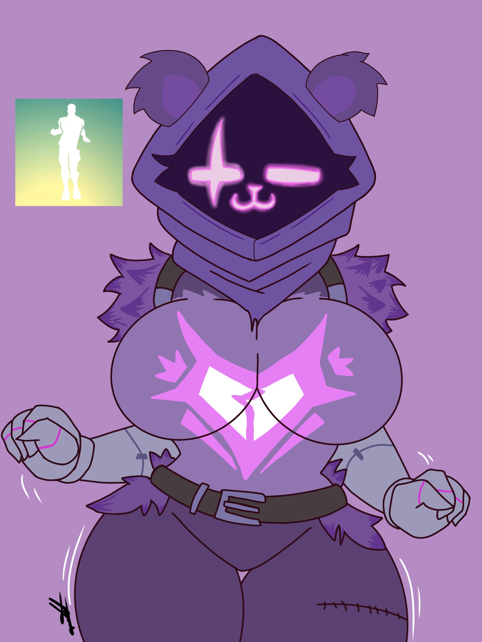 ass, big ass, big breasts, big butt, big thighs, big titties, breasts, curvaceous, curvaceous female, curvaceous figure, curvy, curvy figure, curvy hips, emote, epic games, female, fortnite, furry, furry female, furry only, huge breasts, leinadproas, party hips, purple body, purple fur, raven team leader, raven team leader (fortnite)