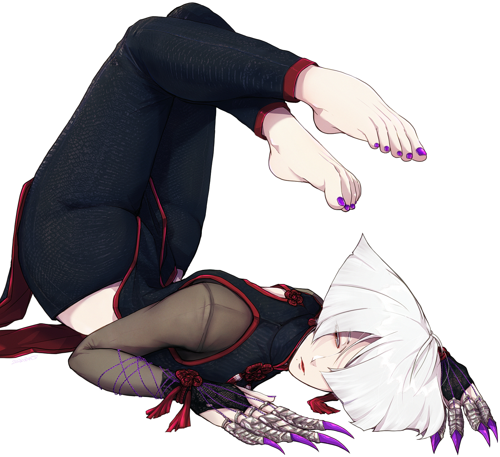 a.k.i., atgrbread, barefoot, feet, female, flexible, foot fetish, soles, street fighter, street fighter 6