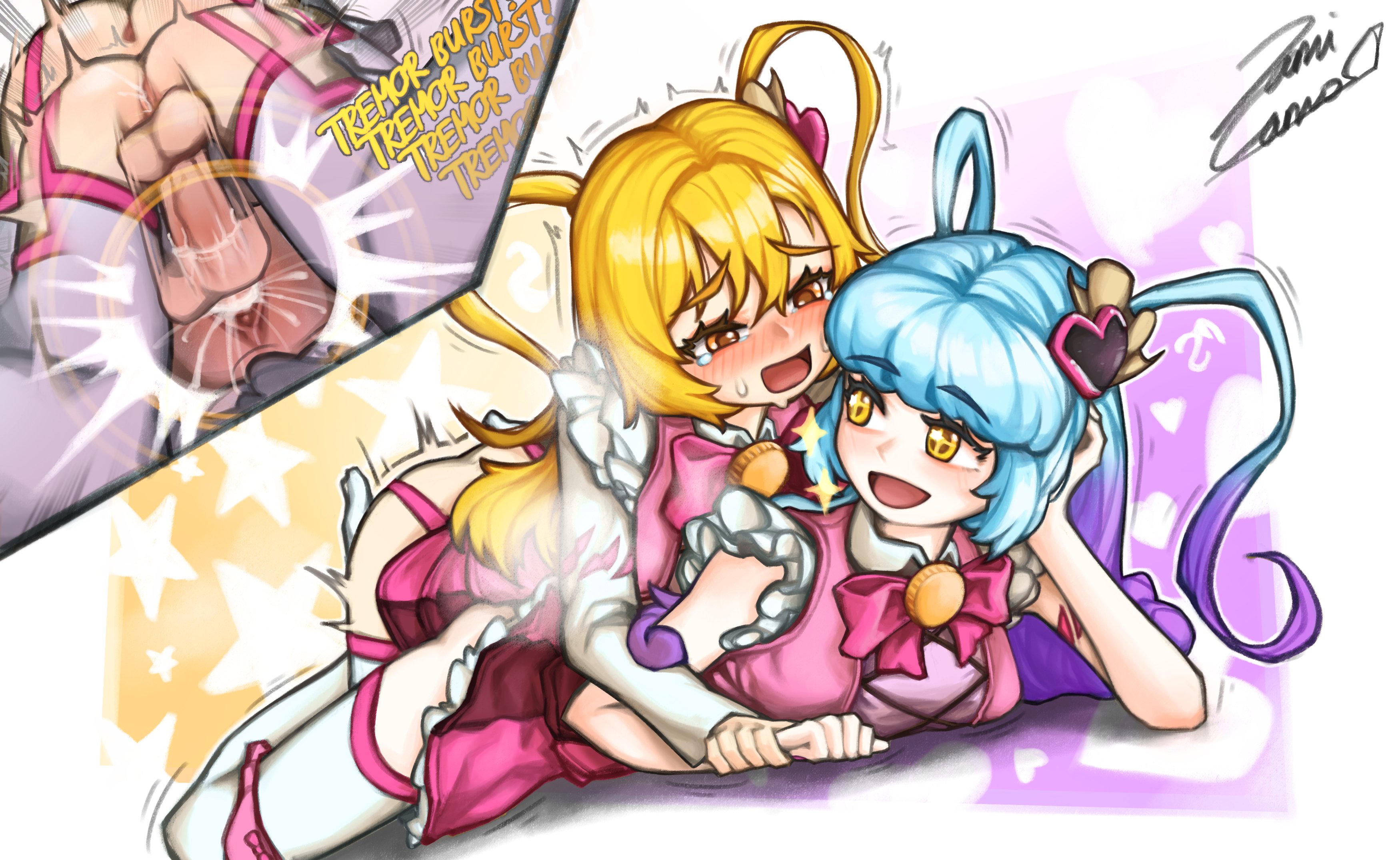 don quixote (limbus company), futanari, in the name of love and hate (e.g.o), limbus company, lobotomy corporation, project moon, queen of hatred, queen of hatred (cosplay), sami camo, yuri